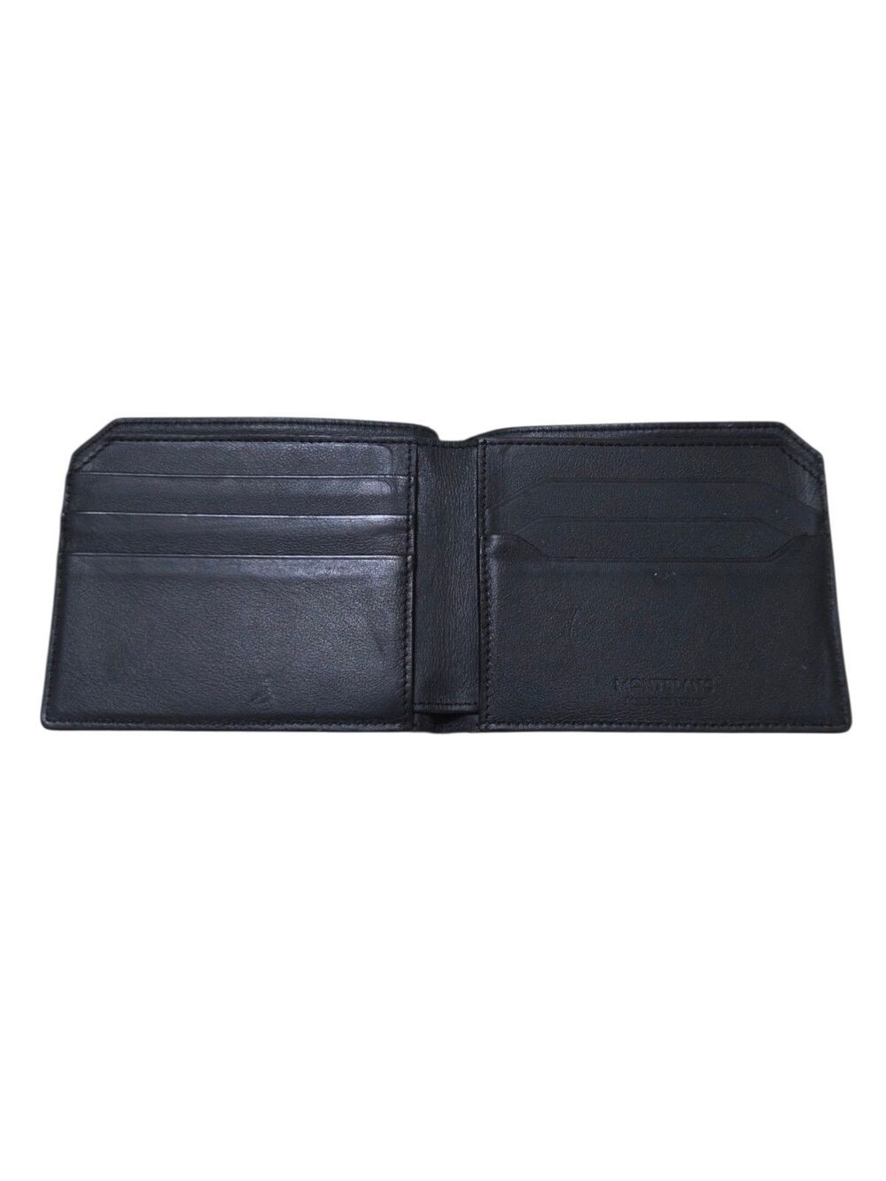 Montblanc Meisterstuk Bifold Wallet Card Case Black Italian Leather Luxury U1 - Picture 5 of 10